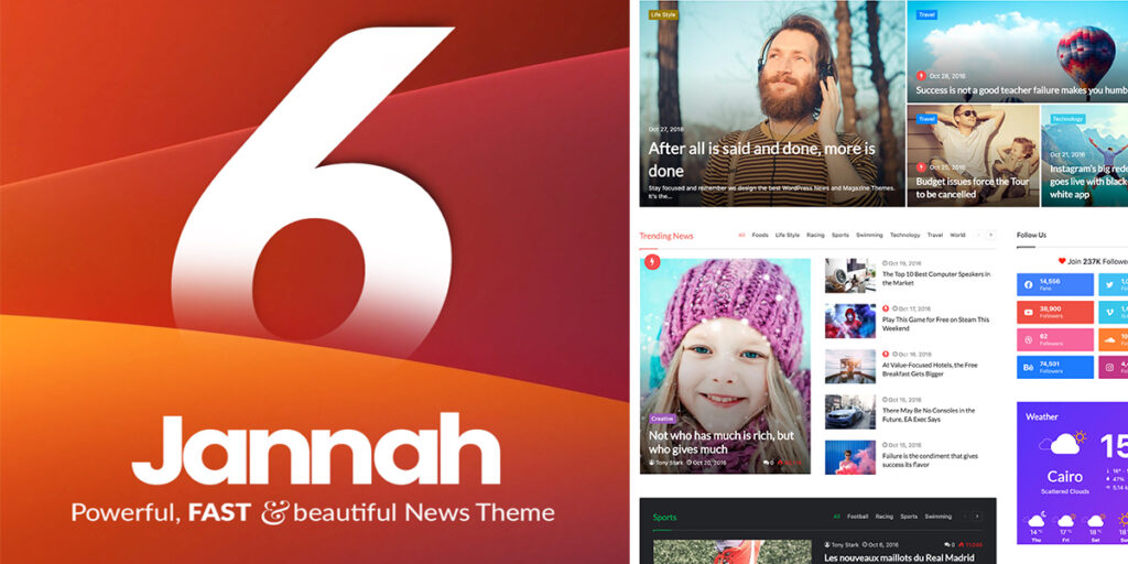 Jannah Theme Best Newspaper Magazine News BuddyPress AMP Free Download